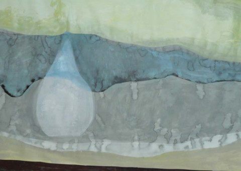 Inchiostro di China e pittura acrilica su carta Fabriano, 100x180cm circa