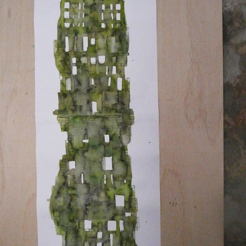 Quoi de nouveau sous le soleil? - Torri/rovine, 2009. Disegni all’inchiostro Ecoline su carta Murillo (dimensioni variabili).