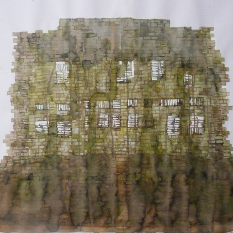 Quoi de nouveau sous le soleil? - Torri/rovine, 2009. Disegni all’inchiostro Ecoline su carta Murillo (100x150 cm).