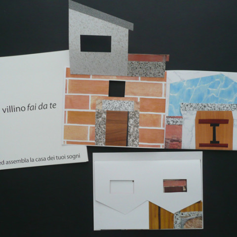 Archivio città, 2010. 6 libri-cofanetti (Villinomania, Homo Villinus, Lungomare, Proprietà pirata, Mobile City, Villaggio-vacanza). Con elementi pop-up e fascicoli stampati digitalmente (3x42x42 cm). 3 esemplari.