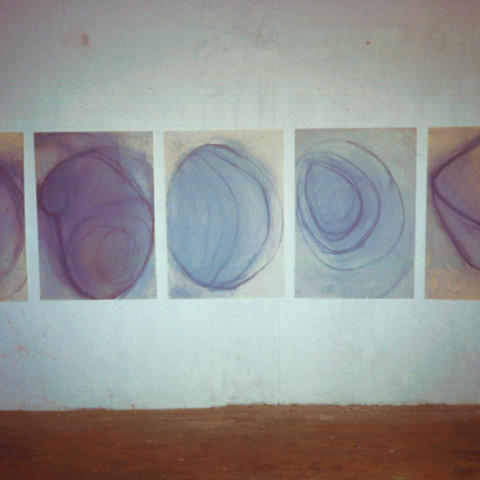 Fruits de mer, 1991. Grafite, pastelli a cera, olio su carta (70x100 cm).